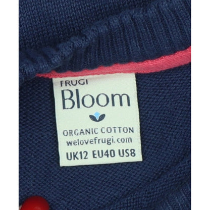 Frugi Bloom Women’s Blue UK 12 Bird Knit Jumper Dress Pockets