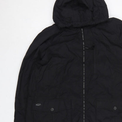 Next Men’s Black 2XL Anorak Hooded Fleece Lined Jacket