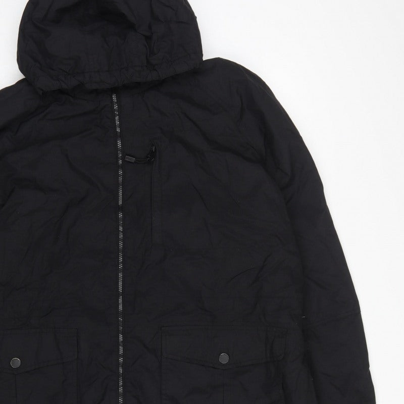 Next Men’s Black 2XL Anorak Hooded Fleece Lined Jacket