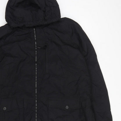 Next Men’s Black 2XL Anorak Hooded Fleece Lined Jacket