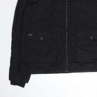 Next Men’s Black 2XL Anorak Hooded Fleece Lined Jacket