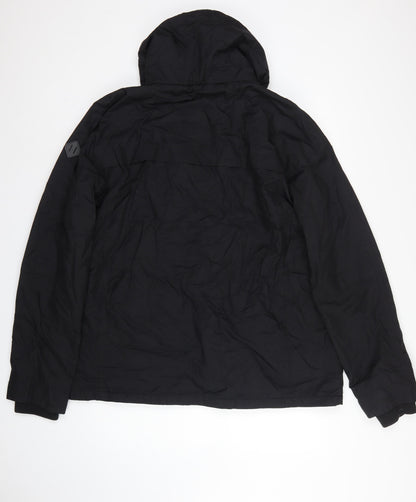 Next Men’s Black 2XL Anorak Hooded Fleece Lined Jacket