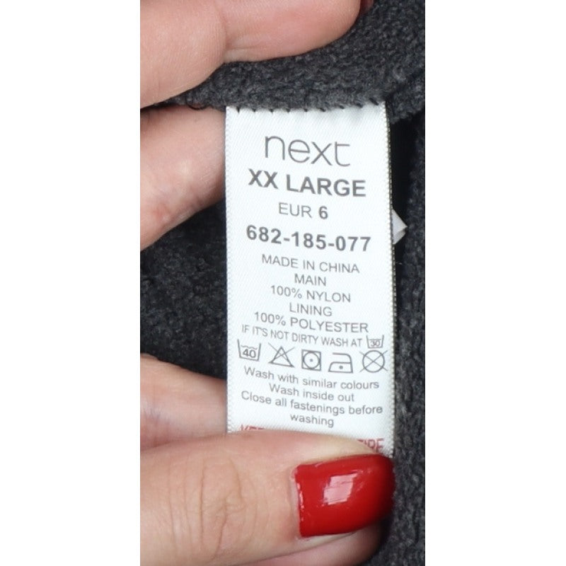 Next Men’s Black 2XL Anorak Hooded Fleece Lined Jacket