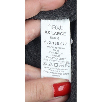 Next Men’s Black 2XL Anorak Hooded Fleece Lined Jacket