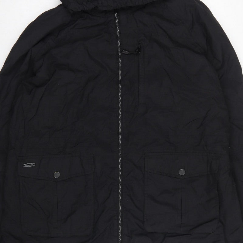 Next Men’s Black 2XL Anorak Hooded Fleece Lined Jacket