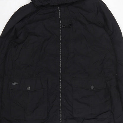Next Men’s Black 2XL Anorak Hooded Fleece Lined Jacket