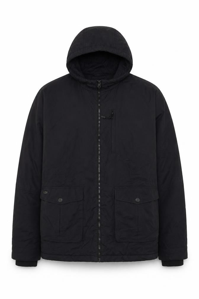 Next Men’s Black 2XL Anorak Hooded Fleece Lined Jacket