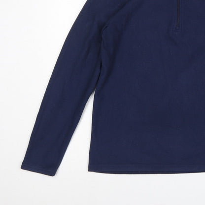 Peter Storm Women's Navy Size 16 Fleece 1/4 Zip High Neck Sweatshirt