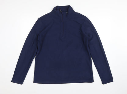 Peter Storm Women's Navy Size 16 Fleece 1/4 Zip High Neck Sweatshirt