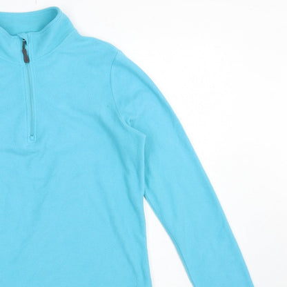 Peter Storm Women Blue Size 16 1/4 Zip Fleece Pullover Sweatshirt