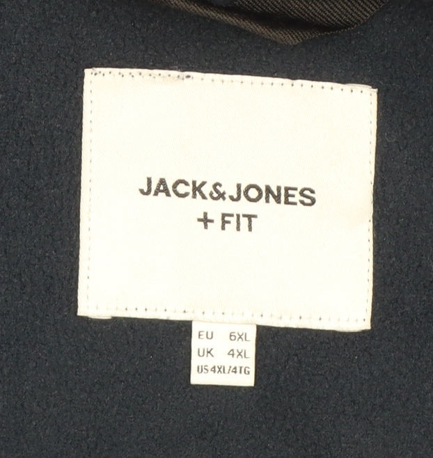 Jack & Jones Men’s Navy 4XL Fleece Bodywarmer Gilet Full Zip