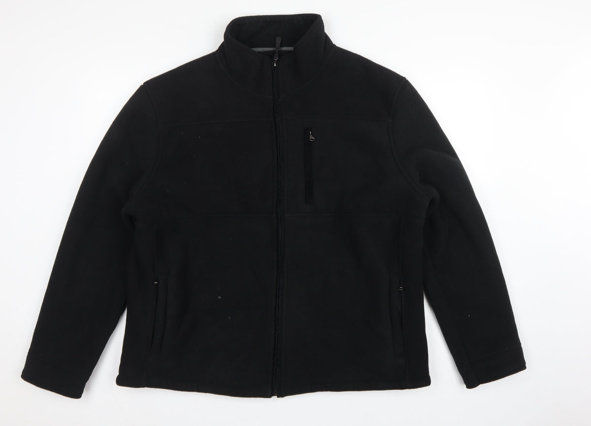 Maine New England Men's Black XL Fleece Full Zip Basic Jacket