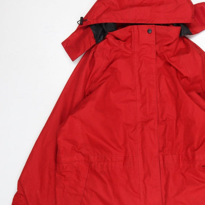 Trespass Women’s Red XL Waterproof Hooded Parka Jacket Windproof
