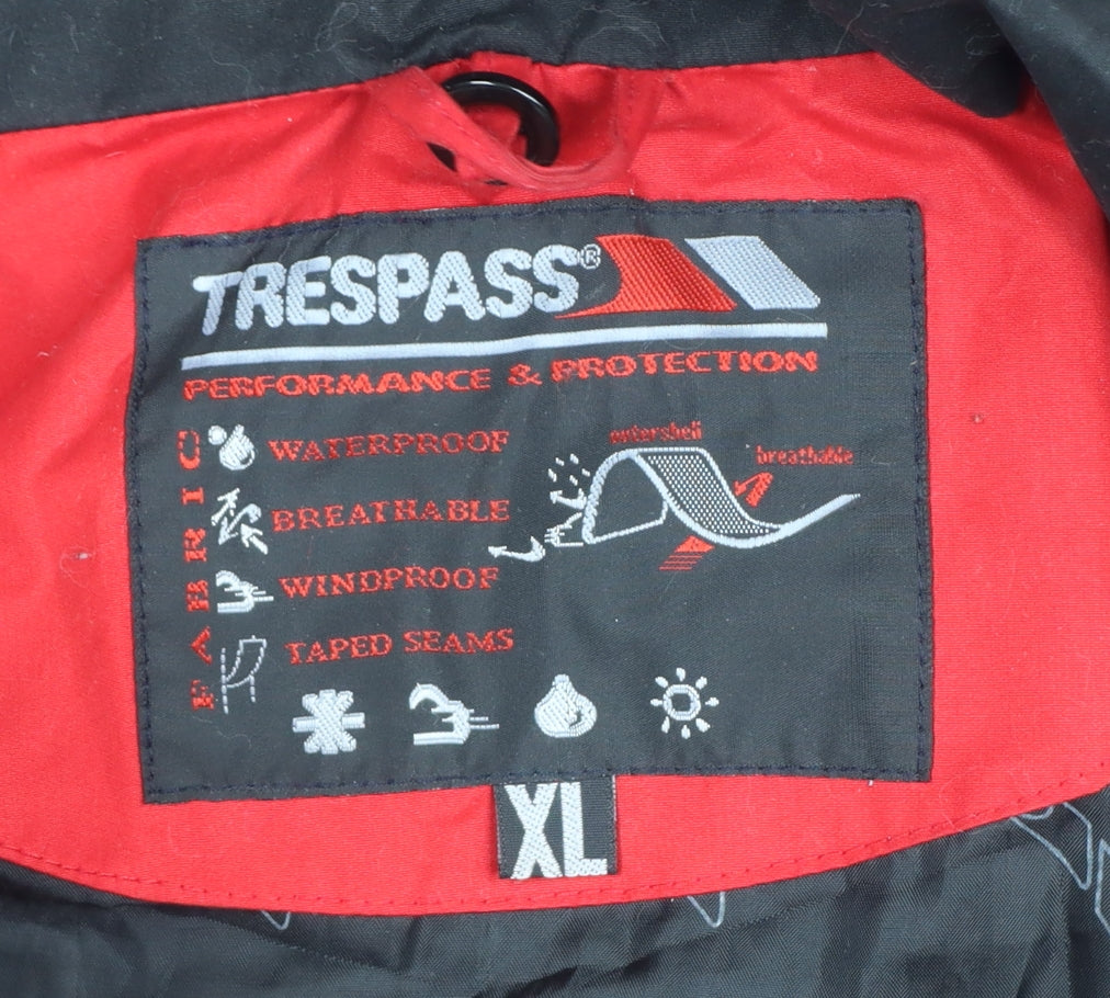 Trespass Women’s Red XL Waterproof Hooded Parka Jacket Windproof