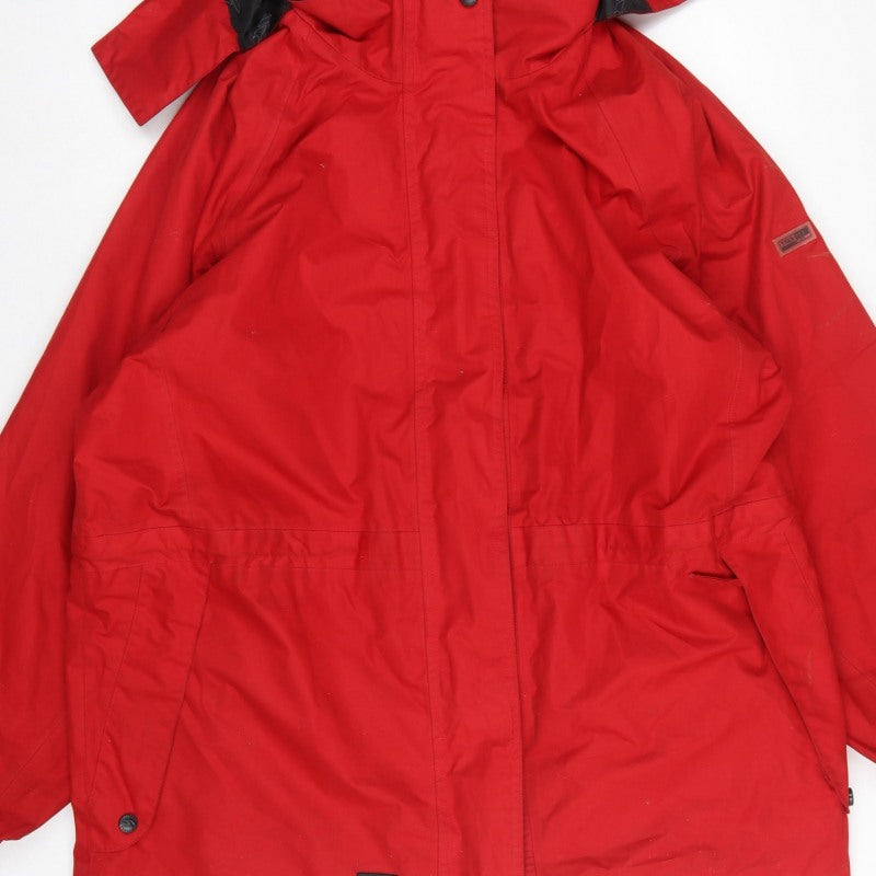Trespass Women’s Red XL Waterproof Hooded Parka Jacket Windproof
