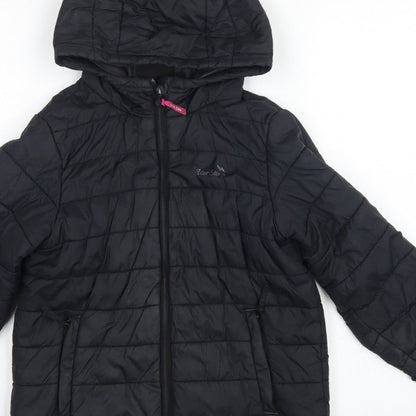 Peter Storm Boys Black 9-10 Years Hooded Quilted Puffer Jacket