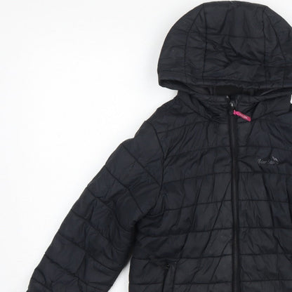 Peter Storm Boys Black 9-10 Years Hooded Quilted Puffer Jacket