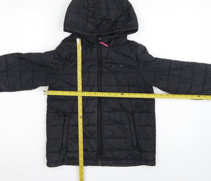 Peter Storm Boys Black 9-10 Years Hooded Quilted Puffer Jacket