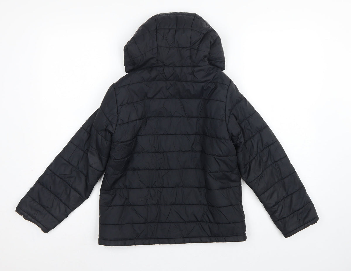 Peter Storm Boys Black 9-10 Years Hooded Quilted Puffer Jacket