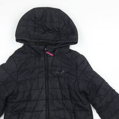 Peter Storm Boys Black 9-10 Years Hooded Quilted Puffer Jacket