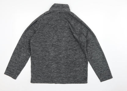 Mountain Warehouse Mens Grey M 1/4 Zip High Neck Fleece Sweatshirt