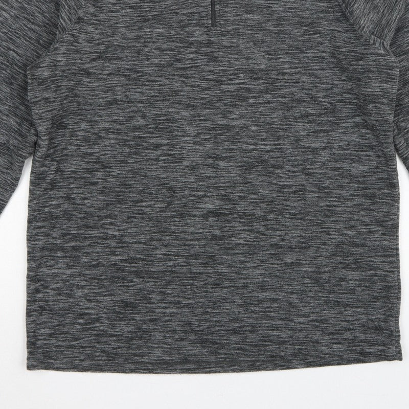 Mountain Warehouse Mens Grey M 1/4 Zip High Neck Fleece Sweatshirt