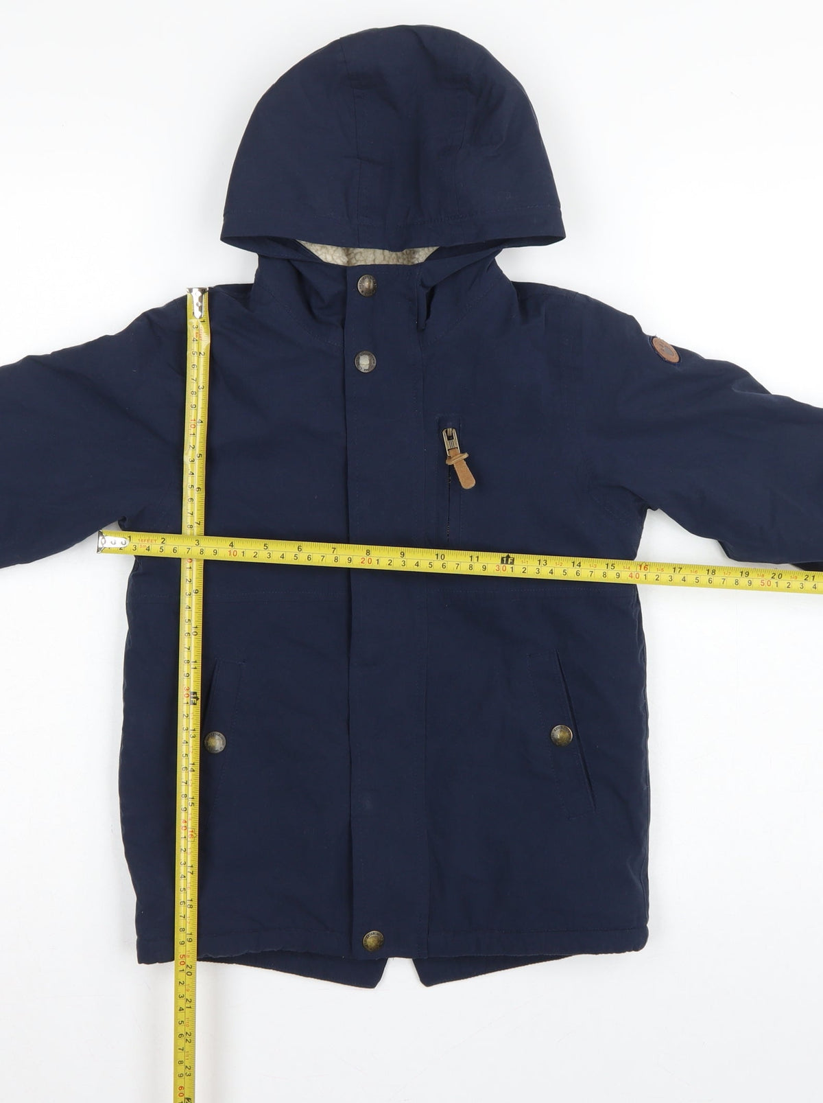 Next Boys Navy 4-5 Years Hooded Parka Coat Fleece Lined Zip