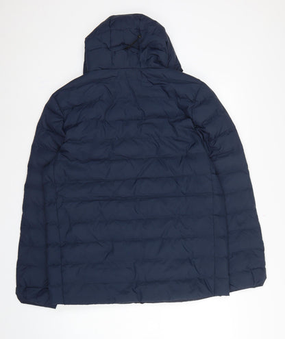 Marks & Spencer Men Navy L Stormwear Down Hooded Puffer Jacket