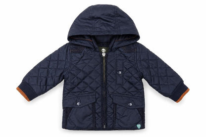 Timberland Boys Blue 6-9 Months Hooded Quilted Puffer Jacket