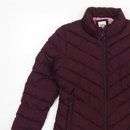 GAP Women’s Red Size 10 Quilted Puffer Jacket Full Zip