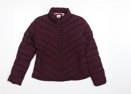 GAP Women’s Red Size 10 Quilted Puffer Jacket Full Zip