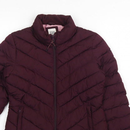 GAP Women’s Red Size 10 Quilted Puffer Jacket Full Zip