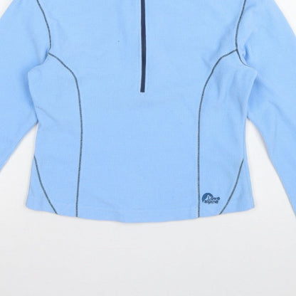Lowe Alpine Women Blue Small 1/2 Zip Fleece Sweatshirt