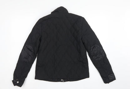 H&M Women’s Black UK 4 Quilted Padded Zip Jacket