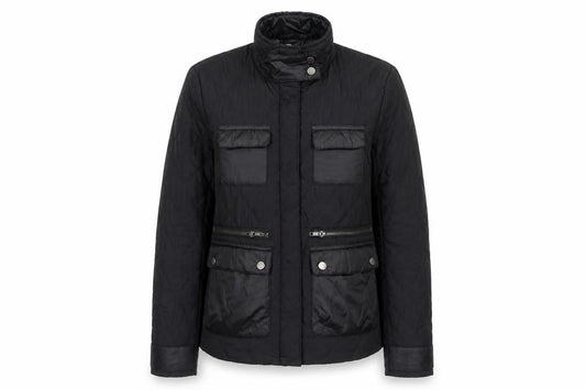 H&M Women’s Black UK 4 Quilted Padded Zip Jacket