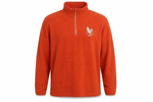 Front view of Atlas for Men Men’s Orange L 1/4 Zip Fleece Sweatshirt Outdoor
