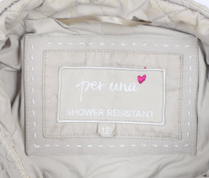 Per Una Women’s Beige UK 12 Shower Resistant Quilted Jacket