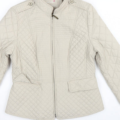 Per Una Women’s Beige UK 12 Shower Resistant Quilted Jacket