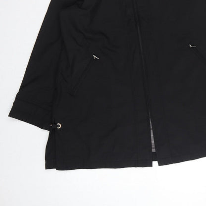 Dash Women Black UK 14 Mid-Length Basic Jacket Full Zip