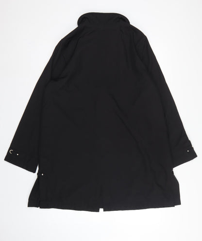 Dash Women Black UK 14 Mid-Length Basic Jacket Full Zip