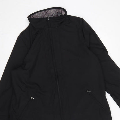 Dash Women Black UK 14 Mid-Length Basic Jacket Full Zip