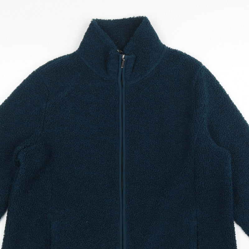 Bonmarché Women Blue Size 16 Fleece Full Zip Jacket Pockets