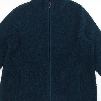 Bonmarché Women Blue Size 16 Fleece Full Zip Jacket Pockets