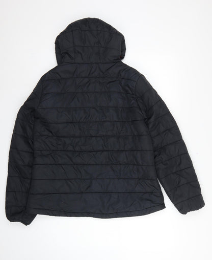 Peter Storm Women’s Black Pink Hooded Puffer Jacket Size 14