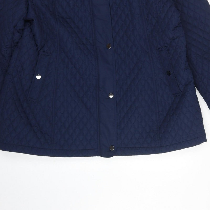Marks and Spencer Women Blue UK 20 Classic Quilted Padded Jacket