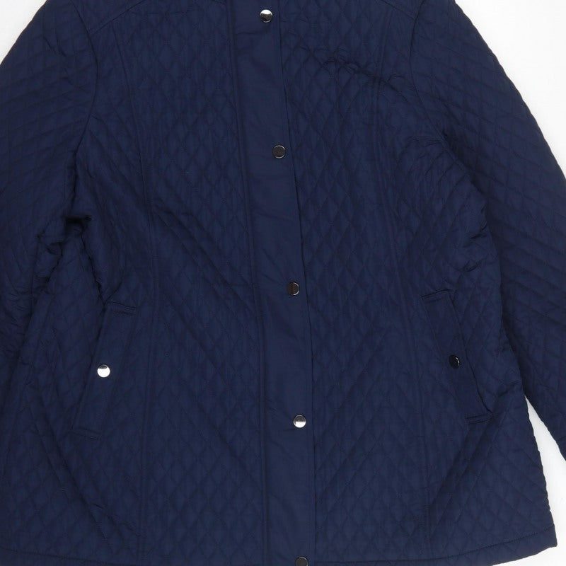 Marks and Spencer Women Blue UK 20 Classic Quilted Padded Jacket