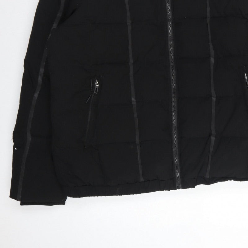 MAN Active Men Black XL Puffer Jacket Hooded Insulated Full Zip