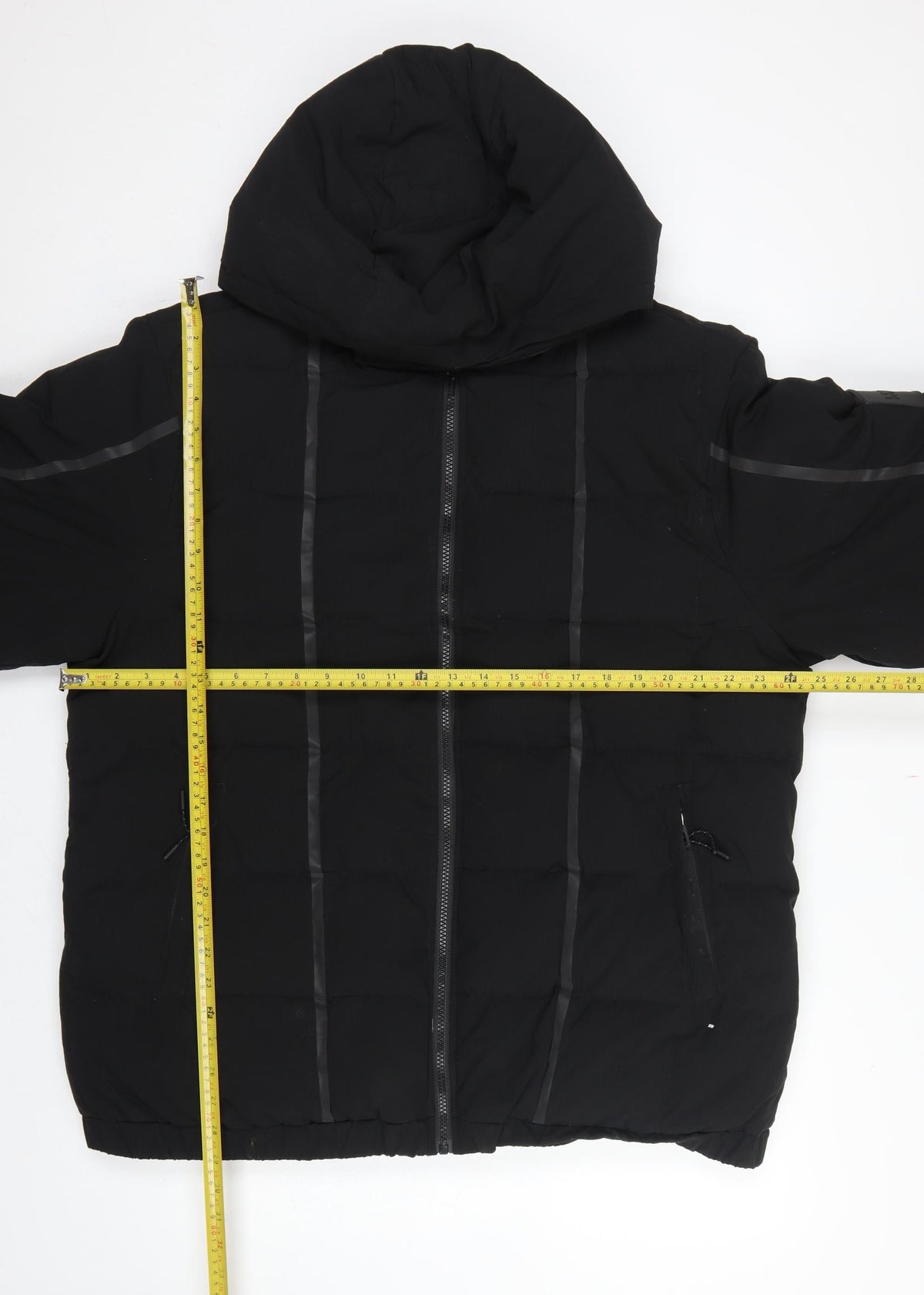 MAN Active Men Black XL Puffer Jacket Hooded Insulated Full Zip