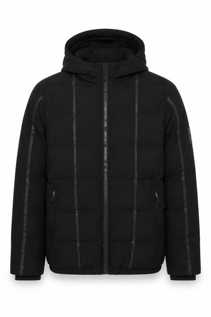 MAN Active Men Black XL Puffer Jacket Hooded Insulated Full Zip