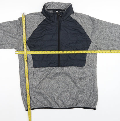 New Balance Men’s Grey L Quilted 1/2 Zip High Neck Sweatshirt